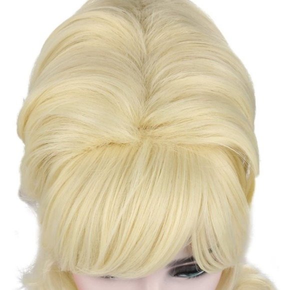 Blonde Long Curly Wavy Beehive Wig - Picture 2 of 7